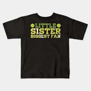 Little Sister Biggest Fan Tennis for Women Kids T-Shirt